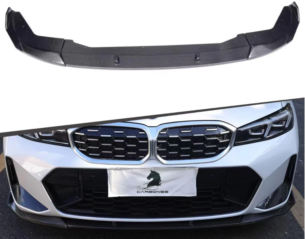 Carbon fiber front lip for BMW G20 3 Series