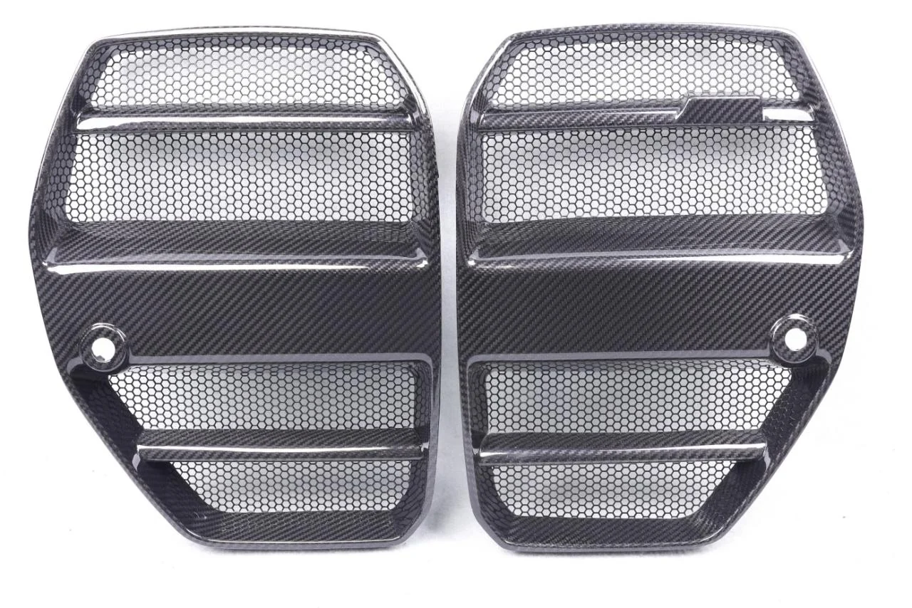 Dry carbon fiber front grilles for BMW G80 M3 and G82 M4