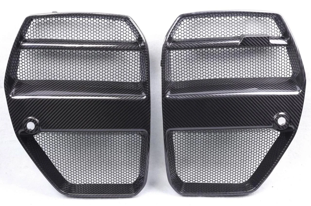 Dry carbon fiber front grilles for BMW G80 M3 and G82 M4